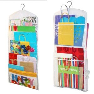 Hanging gift bag organizer